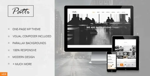 Patti – Parallax One Page WordPress Theme