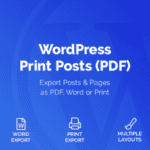 WordPress Print Posts & Pages (PDF)
