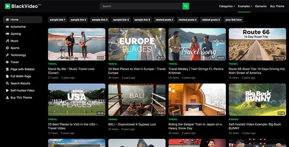 BlackVideo Pro – WordPress Theme