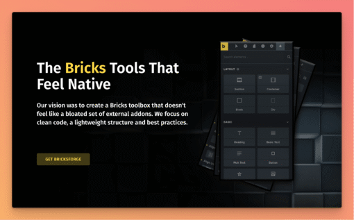 Bricksforge - The Bricks Tools that feel native