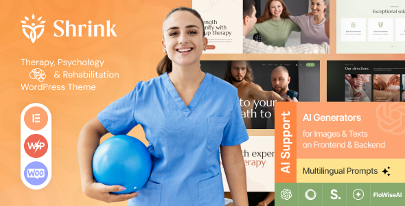 Shrink - Therapy, Psychology & Rehabilitation WordPress Theme