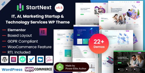 StartNext - IT Startups WordPress Theme