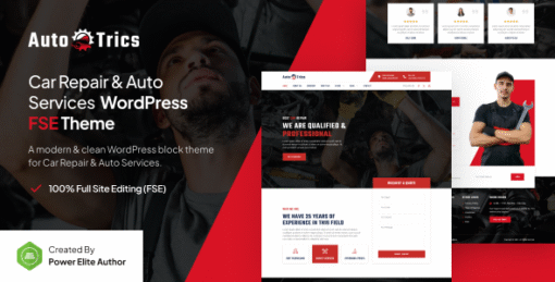 AutoTrics - Car Repair & Auto Service FSE WordPress Theme