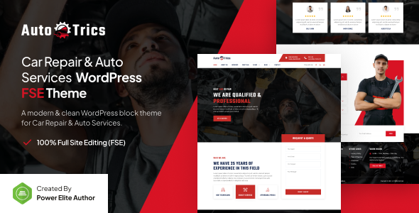 AutoTrics - Car Repair & Auto Service FSE WordPress Theme