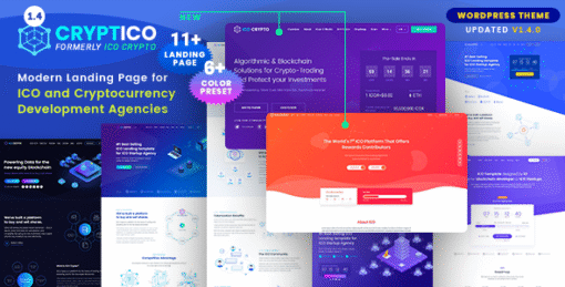 Cryptico - ICO Crypto Landing & Cryptocurrency Theme
