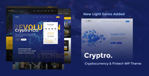Cryptro - Cryptocurrency, Blockchain, Bitcoin