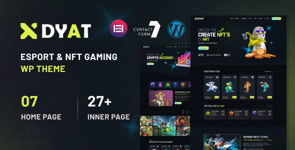 DYAT - eSports and Gaming NFT WordPress Theme