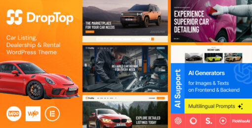 Drop-Top - Car Listing, Dealership & Rental WordPress Theme