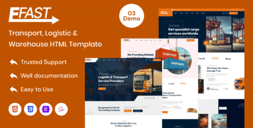 Efast - Transport, Logistic & Warehouse WordPress Theme
