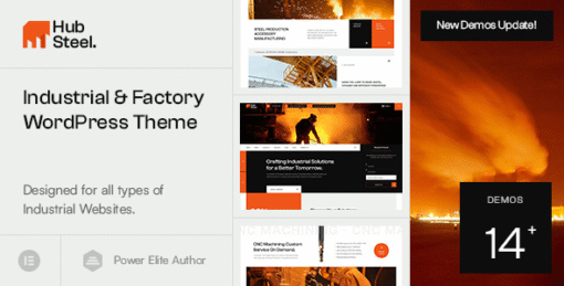 Hubsteel - Industrial & Factory WordPress Theme