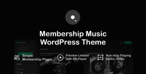 Musicon – WordPress Membership Music Theme