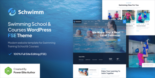 Schwimm – Swimming School & Course FSE WordPress Theme