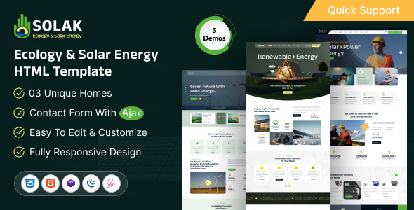 Solak - Ecology & Solar Energy WordPress Theme