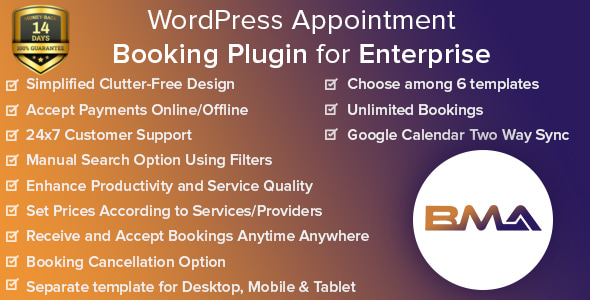 BMA - WordPress Appointment Booking Plugin for Enterprise